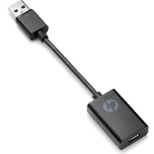 Адаптер HP Adapter USB to USB-C Black (3RV49AA): Колір чорний