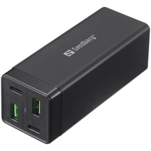Зарядний пристрій Sandberg Wall Charger 2хUSB-C+2XUSB 65W GaN Black (441-45): Тип мережеве