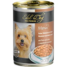 Влажный корм Edel Dog для собак с индейкой и печенью 400 g (4003024177020): Тип Влажный корм