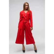 Комбинезон FLFashion Грифон ТКГ 2712 S красный: Состав Полиэстер