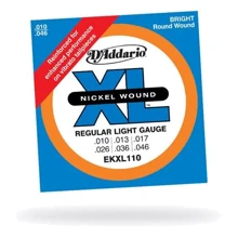 Струна для гитар Струны D`ADDARIO EKXL110 XL REGULAR LIGHT REINFORCED (10-46): Тип Комплект струн