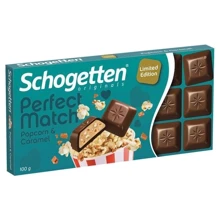 Шоколад Schogetten Popcorn & Caramel, 100 г (WT3820): Вага, г 100