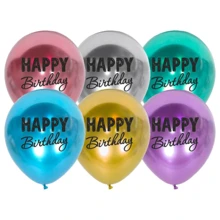 Воздушный шар Набор шариков Pelican 10 шт. 30 см Happy birthday хром (828031): undefined undefined