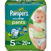 PAMPERS Дит. підгуз. Active Boy Junior Середня 20: undefined undefined