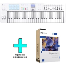 MIDI-клавіатура Arturia KeyLab Essential 49 mk3 Alpine White Special Edition + Arturia Pigments: Механика Полувзвешенная