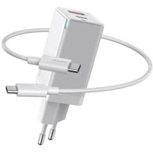 Зарядное устройство Baseus USB-C Wall Charger GaN2 45W White with USB-C Cable (CCGAN-Q02): Особенности Power Delivery (PD), USB-C, Быстрая зарядка