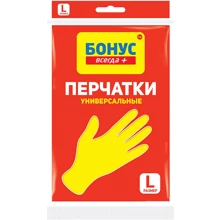 Перчатки резиновые Бонус Универсальные L: Вид Универсальные
