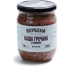 Консервы Вербена Каша гречневая со свининой 500 г (4820209620030): Вес нетто 500 г