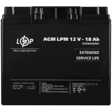 Аккумуляторная батарея LogicPower LPM 12V 18Ah, AGM (4133): Тип AGM