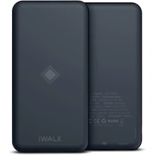 Внешний аккумулятор iWALK Power Bank Chic Air 10000mAh Wireless Charger Blue (UBC10000A): Количество USB 3