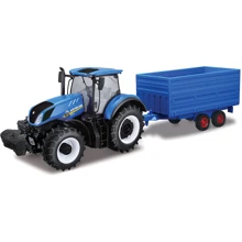 Автомодель серії Farm - Трактор New Holland З Причепом: Виробник Bburago