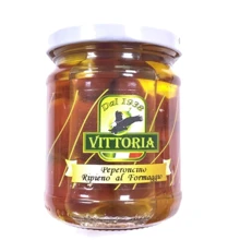 Перец фаршированный сыром Vittoria Peperoncini ripieni formaggio, 212 г (WT4202): Вес нетто 212 г