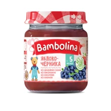 Пюре Bambolina Яблоко-черника 100 г new (4813163001960): Вид Фруктовое