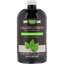 Nature's Way, Chlorofresh, Liquid Chlorophyll, Mint Flavored, 16 fl oz (473.2 ml) (NWY03501): Форма выпуска Жидкость