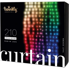 Гирлянда Smart LED Twinkly Curtain RGBW 210 Gen II IP44 1.45 х 2.1м кабель прозрачный: Тип Линейная