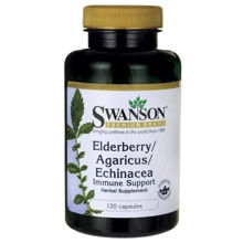 Swanson Elderberry/Agaricus/Echinacea Immune Support Бузина пластинчастий гриб та ехінацея 120 капсул: Форма випуску Капсулы