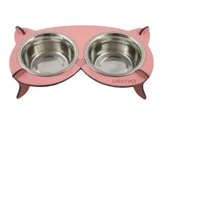 Миски на подставке Lucky Pet Cat 32x18x8 см розовые (4820224213477): Тип Миски