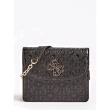 Женская сумка кросс боди Guess Chic Shine Mini Crossbody Flap черная (HWSG7746780-BLA): Пол Женский