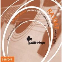 Струна для гитар Струны для акустической гитары Gallistrings RA1047 EXTRA LIGHT: Тип Комплект струн