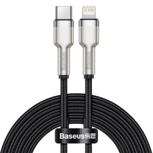 Кабель Baseus Cable USB-C to Lightning Cafule Metal PD 20W 2m Black (CATLJK-B01): Тип USB-C - Lightning