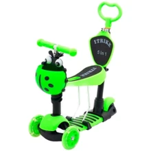 Самокат 5 в 1 iTrike Maxi green (JR 3-026-B green) : Количество колес 3