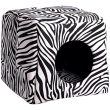 Будиночок для котів Ferplast Milord 3D Kulube 40x40x40 см чорно-білий (VR01//1639): undefined undefined
