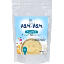 Каша безмолочная Ням-ням 4 злака 150 г (1181005): Тип Каши безмолочные