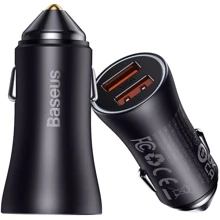 Зарядное устройство Baseus Car Charger USB+USB Golden Contactor 60W Dark Gray (CGJM000013): Особенности Быстрая зарядка
