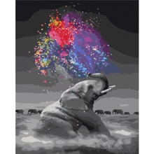 Картина по номерам Brushme Слон с яркими красками 40x50 см (BS36046): Производитель Brushme