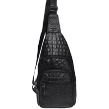 Чоловіча сумка-слінг Borsa Leather чорна (K13611-black): Стать Чоловік
