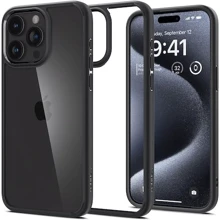 Чехол для iPhone Spigen Ultra Hybrid Matte Black (ACS06713) for iPhone 15 Pro: Цвет черный