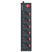 Сетевой фильтр REAL-EL RS-6 EXTRA 1.8m, black (EL122300001): Количество розеток, шт 6