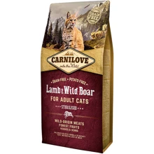 Сухой корм для взрослых стерилизованных кошек Carnilove Lamb & Wild Boar Sterilised 6 кг (8595602512300) срок до 01,01,2026: Тип Сухой корм