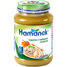 Пюре Hame Хаманек Индейка с тыквой и рисом 190 г (8595139795450): Вид Овоще-мясное