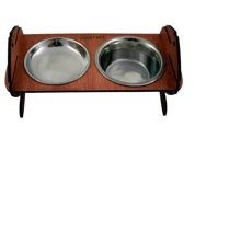 Миски на подставке Lucky Pet Fish 2x200 мл 32x15x16 см коричневые (4820224213637): Тип Миски