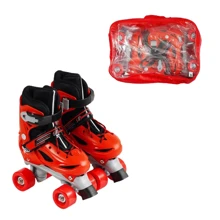 Раздвижные ролики квады Best Roller колеса PVC 7595-S (31-34) Красные: Цвет красный