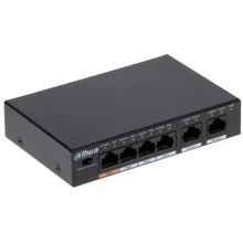 Мережевий комутатор Dahua DH-PFS3006-4ET-60: Порти тільки Fast Ethernet (10/100)
