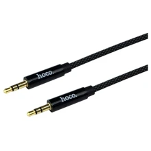 Кабель Hoco Audio Cable AUX 3.5mm Jack UPA19 2m Black: Тип Mini-jack 3.5mm - Mini-jack 3.5mm