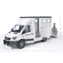BRUDER Іграшка - МВ Sprinter транспортер для тварин + конячка, М1: 16 (02533): Виробник Bruder