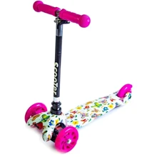 Самокат SCOOTER MINI PRINT БАБОЧКИ: Количество колес 3