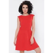Платье FashionUp PL-1769B 44 красное повседневное до середины бедра: Состав Вискоза, Полиэстер, Шерсть