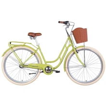Велосипед Dorozhnik RETRO планет. с багажником зад St, с крылом St, с корзиной Pl 2022 SHIMANO NEXUS ST 28" фисташковый (OPS-D-28-310): Материал рамы Сталь