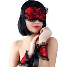Мереживна маска на очі з наручниками Mask and Handcuffs: Виробник Art of Sex