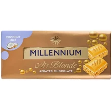 Шоколад Millennium Coconut Milk Air Blonde білий пористий 85 г (4820240035312): Вага, г 85