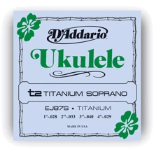 Струна для гитар Струны D`ADDARIO EJ87S TITANIUM UKULELE SOPRANO: Тип Комплект струн