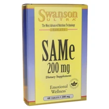 Swanson Ultra SAM-e, 200 mg, 60 Tablets (SWA-02217): Форма выпуска Таблетки