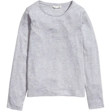 Лонгслив H&M 1637344 134-140 см серый: Тип Лонгсливы
