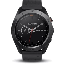 Смарт-часы Garmin Approach S60 Premium Black Ceramic Bezel with Black Leather Band (010-01702-03): Дисплей 1.2" (240x240)
