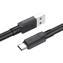 Кабель Borofone USB-C to USB-C 60W 1m Black (BX81): Тип USB-C - USB-C