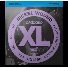 Струна для гитар Набор струн D'addario EXL190 XL Nickel Wound Bass Custom Light (40-100): Тип Комплект струн